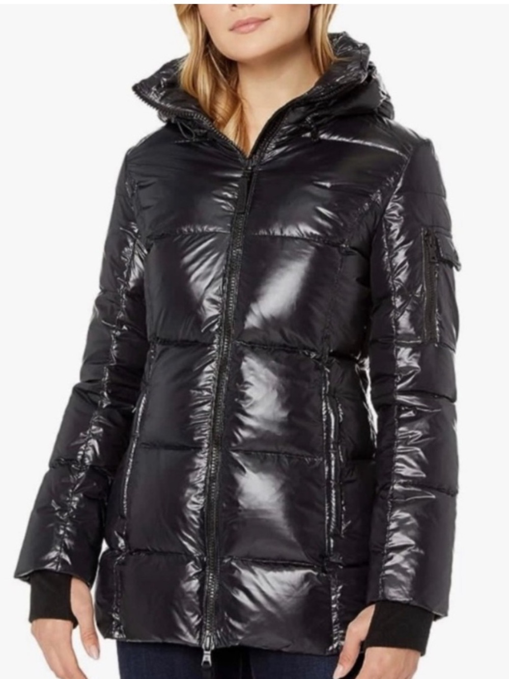 S13 New York Gloss Gramercy Down Puffer Jacket Black Coat